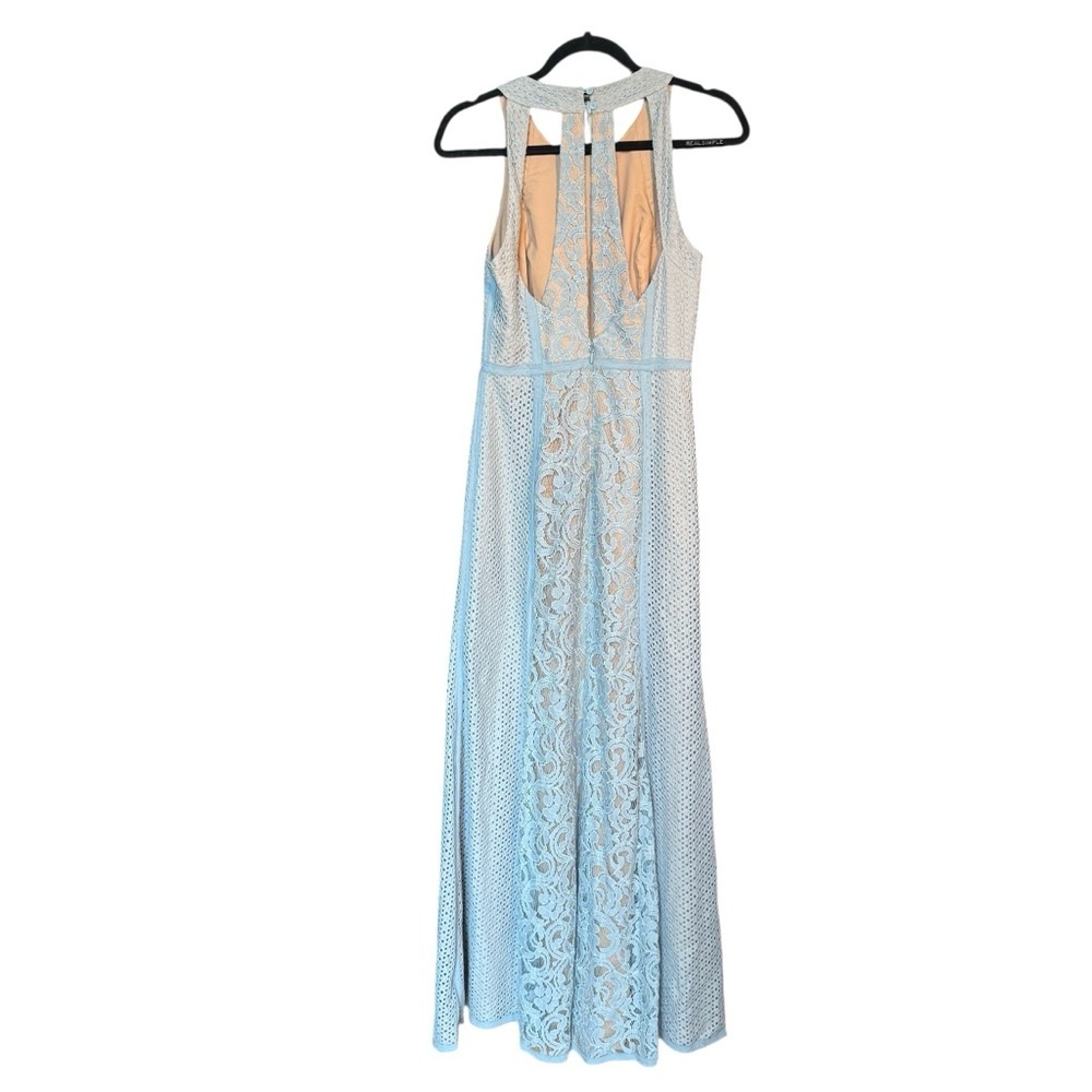 NWT! BCBG ARIELLA Lace Halter Dress Gown Light Blue | Women’s Size 4 - Picture 7 of 15